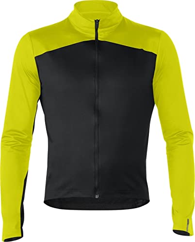 MAVIC Cosmic 2021 - Maillot de ciclismo térmico para invierno, color negro y amarillo