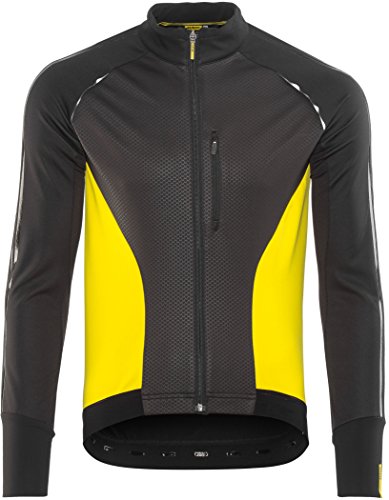 MAVIC Cosmic Elite - Chaqueta térmica de invierno para bicicleta, color negro y amarillo, talla S (44/46)