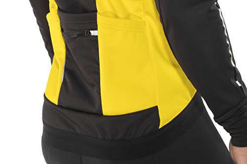 MAVIC Cosmic Elite - Chaqueta térmica de invierno para bicicleta, color negro y amarillo, talla S (44/46)