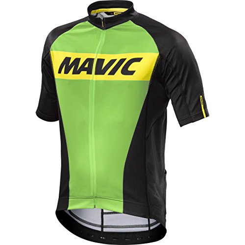 MAVIC Cosmic - Maillot corto para ciclismo, color verde y negro, talla L (50/52)