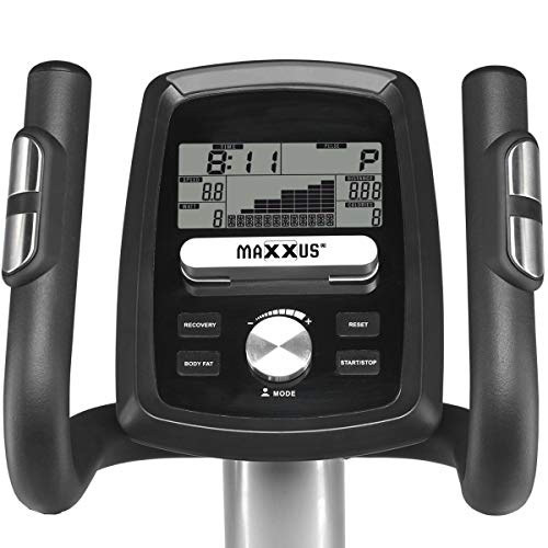 Maxxus Crosstrainer CX 3.0 - Bicicleta elíptica silenciosa que ocupa poco espacio, control Bluetooth. 26 kg de masa oscilante para entrenamiento en casa