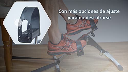 MDmeii Mini bicicleta estática plegable, pedales estáticos, ejercicio en casa para tonificar piernas y brazos, ajustable, pantalla LCD. Rehabilitación