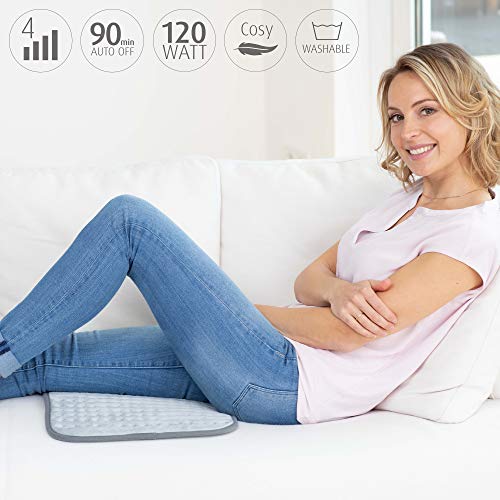 Medisana HP 650 XL - Almohada Eléctrica Dorsal con 4 Niveles de Temperatura, Protección contra Sobrecalentamiento, Desconexión Automática, Lavable, 45 x 35 cm