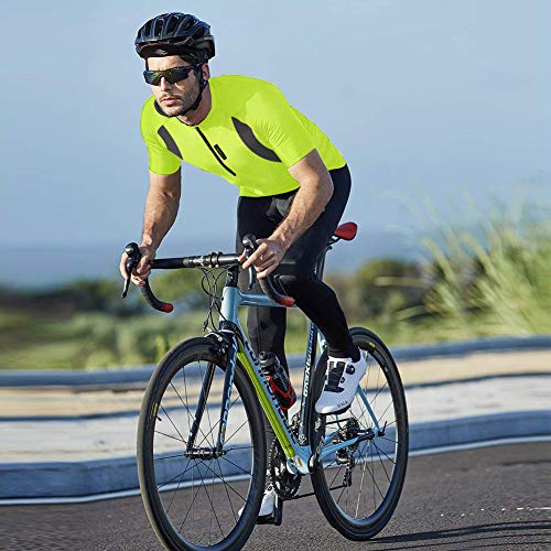 MEETWEE Maillot Ciclismo Hombre, Bicicleta De para Jersey Manga Corta Cómodo Respirable Secado Rápido