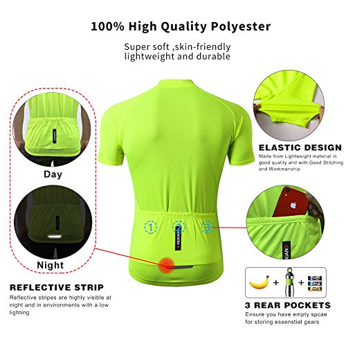 MEETWEE Maillot Ciclismo Hombre, Bicicleta De para Jersey Manga Corta Cómodo Respirable Secado Rápido