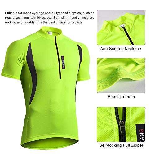 MEETWEE Maillot Ciclismo Hombre, Bicicleta De para Jersey Manga Corta Cómodo Respirable Secado Rápido