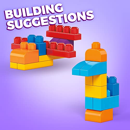 Mega Bloks Bolsa clásica con 80 bloques de construcción, juguete para bebé + 1 año Mattel DCH63)