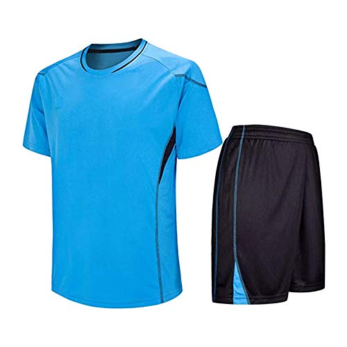 Meijunter Niño Adulto Fútbol Camiseta & Shorts Set - Entrenamiento del equipo Competencia Sportswear Al aire libre Traje Soccer Jerseys Uniforme