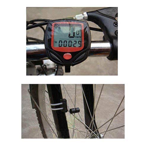 Mein HERZ Bicicleta Cuentakilómetros, 15 Funciones, para Medir la Velocidad de la Bicicleta, Kilometraje