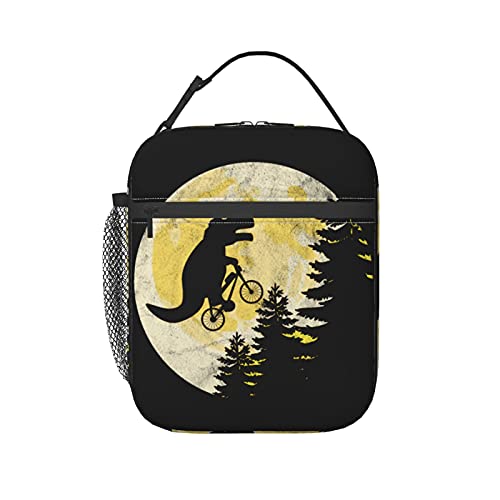 mengmeng Dinosaur Moon - Bolsa de almuerzo con aislamiento para bicicleta, diseño de T-Rex