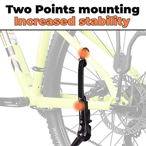 Meowtutu Pata de Cabra, Altura Ajustable, Universal Soporte de Bicicleta Aleación de Aluminio Adapta a 24-29 Pulgadas MTB Montaña, Carretera, Plegable Bici, con soporte de goma antideslizante