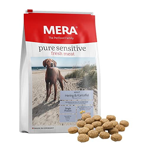 MERA Pure Sensitive Hering & Kartoffel Comida Seca para Perros, Fresh Meat Hering & Patatas, 4 kg, 4000