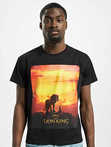 MERCHCODE Lion King Sunset tee Camiseta, Negro (Black 00007), Large para Hombre