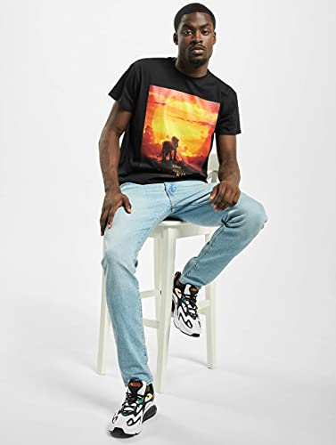 MERCHCODE Lion King Sunset tee Camiseta, Negro (Black 00007), Large para Hombre