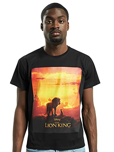 MERCHCODE Lion King Sunset tee Camiseta, Negro (Black 00007), Large para Hombre