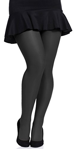 Merry Style Medias Pantys Tallas Grandes Plus Size Mujer MS 161 20 DEN (Negro, XXXL)