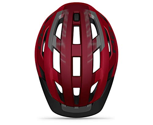 Met Allroad - Casco de ciclismo para adultos, color rojo y negro