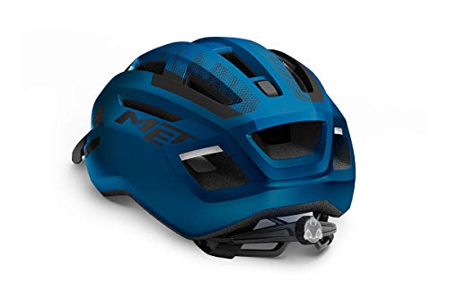 MET Casco ALLROAD CE Mate 58-61, Adultos Unisex, Azul/Negro (Multicolor), L