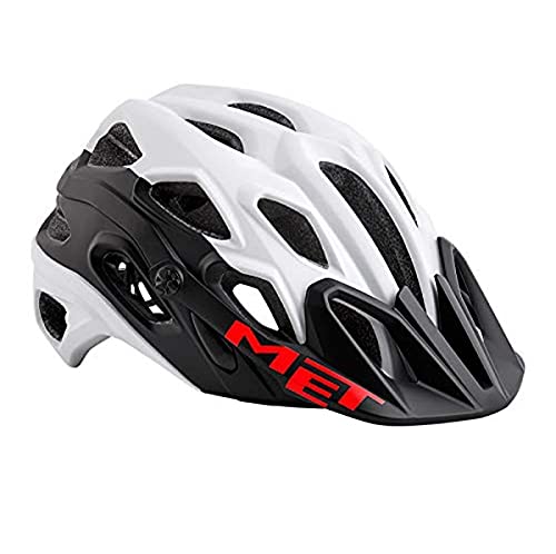 MET Casco Lupo Blanco/Negro M 54-58, Unisex Adulto