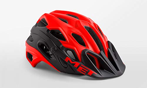 MET Casco Lupo L(59-62), Unisex Adulto, Multicolor (Rojo Negro)