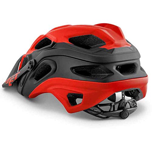 MET Casco Lupo M(54-58), Adultos Unisex, Multicolor (Rojo Negro)