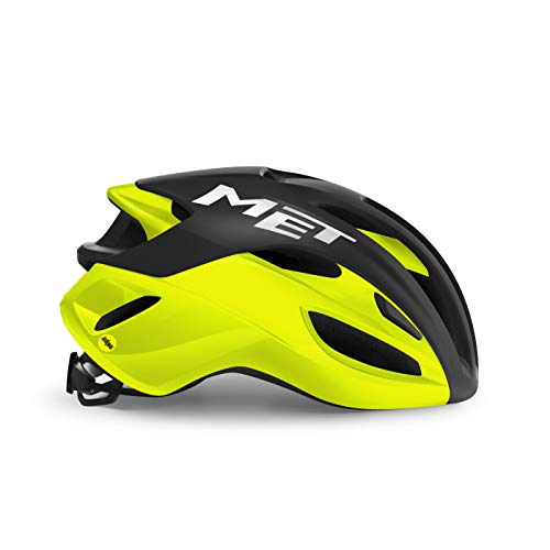 MET Casco Rivale MIPS Neg/Amari.Mate Bri.t.l 58-61, Adultos Unisex, No definido, T.A