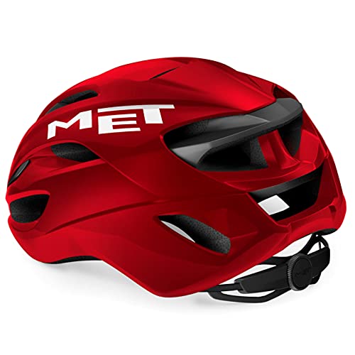 MET Casco RIVALE MIPS Rojo Metalic.Brill.T.L 58-61, Adultos Unisex, No definido, T.A