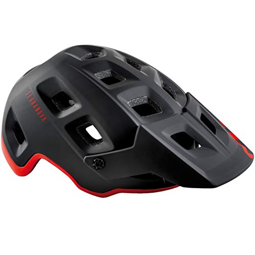 MET Casco Terranova S(52-56), Unisex Adulto, Multicolor (Negro Rojo)