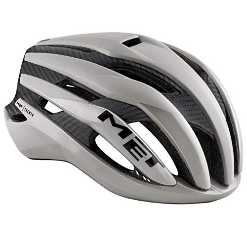 MET Casco Trenta 3K Carbon (52-56), Adultos Unisex, Gris (Gri S)