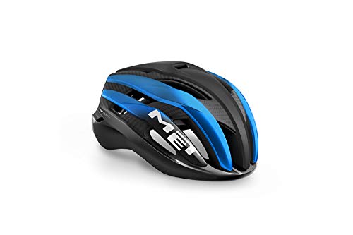 MET Casco Trenta 3K Carbon NEG/Azul Metal.MA.BRI.T, Adultos Unisex, No definido, T.A