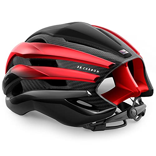 MET Casco Trenta 3K Carbon NEG/Rojo Metal.MA.BRI.T, Adultos Unisex, No definido, T.A