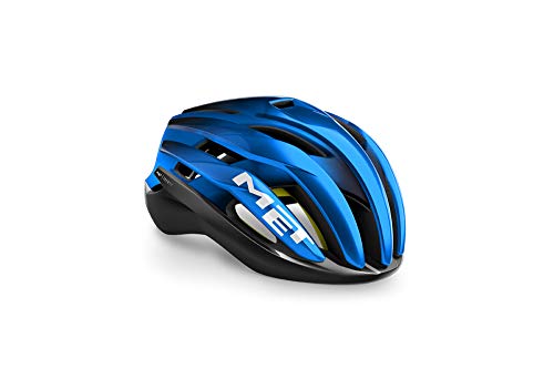 MET Casco Trenta MIPS NEG/Azul Metal.Mate Brillo T, Adultos Unisex, No definido, T.A