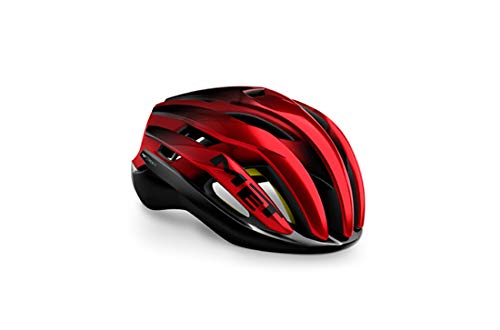 MET Casco Trenta MIPS NEG/Rojo Metal.Mate Brillo T, Adultos Unisex, No definido, T.A