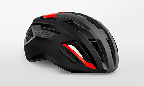 MET Casco Vinci MIPS L(58-61), Adultos Unisex, Multicolor (Negro Rojo)