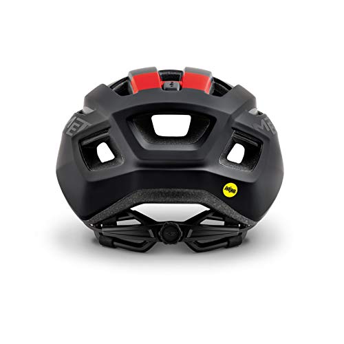 MET Casco Vinci MIPS M(56-58), Adultos Unisex, Multicolor (Negro Rojo)