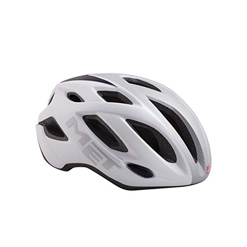 MET M3HM108M0BI2 - Casco, M, Blanco - Plata, Unisex