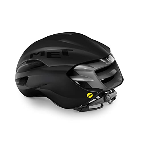 MET Manta MIPS Rennrad Fahrradhelm, Schwarz - Matt Glänzend, S, 57017