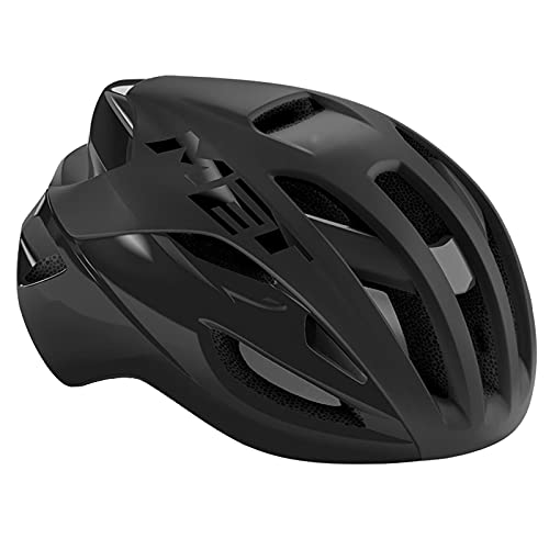 MET Rivale Fahrradhelm, Schwarz - Matt Glänzend, M, 570016