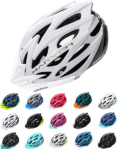 meteor Casco Bicicleta - Helmet Ciclismo para Jóvenes y Adulto Bicicleta Patineta Skate Patines Monopatines - Bici Accesorios - El diseño Ligero - Muchos Patrones - Marven