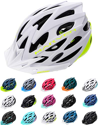 meteor Casco Bicicleta - Helmet Ciclismo para Jóvenes y Adulto Bicicleta Patineta Skate Patines Monopatines - Bici Accesorios - El diseño Ligero - Muchos Patrones - Marven