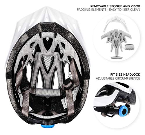 meteor® Casco Bicicleta Helmet de Bici para Jovenes y Adultos Helmet Ciclismo Patineta Skate Patines Monopatines Bici Accesorios El diseño Ligero Muchos Patrones Shimmer