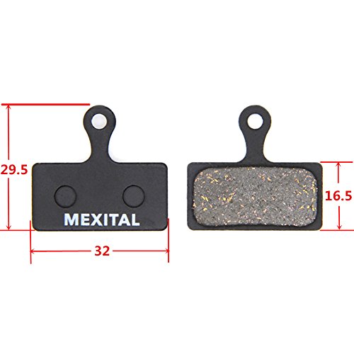 MEXITAL 4 Pares Pastillas Freno Disco para Shimano Deore M610 M615 M6000 SLX M666 M675 M7000 XT M785 M8000 Saint BR-M820 XTR M960 M985 M987 M988 M9000 M9020 Alfine BT-S700 RS785 RS685