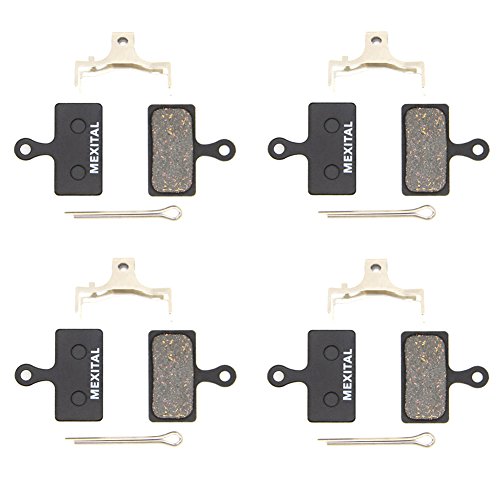 MEXITAL 4 Pares Pastillas Freno Disco para Shimano Deore M610 M615 M6000 SLX M666 M675 M7000 XT M785 M8000 Saint BR-M820 XTR M960 M985 M987 M988 M9000 M9020 Alfine BT-S700 RS785 RS685