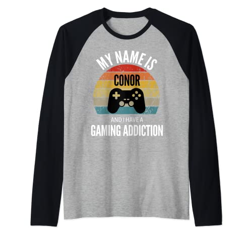 Mi nombre es Conor y tengo una adición a juegos Camiseta Manga Raglan