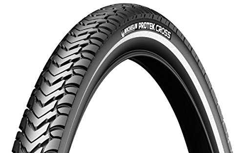 Michelin - Cubierta Protek Cross-Flanco Reflectante para bicicletas, 700x35C