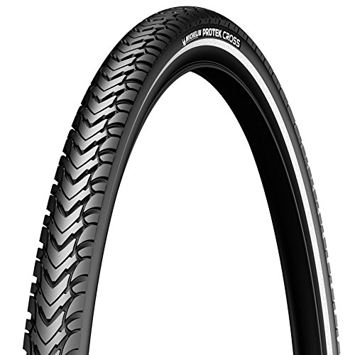 Michelin - Cubierta Protek Cross-Flanco Reflectante para bicicletas, 700x35C