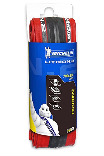 Michelin Lithion Cubierta, Deportes Y Aire Libre, Rojo, 700 x 23C