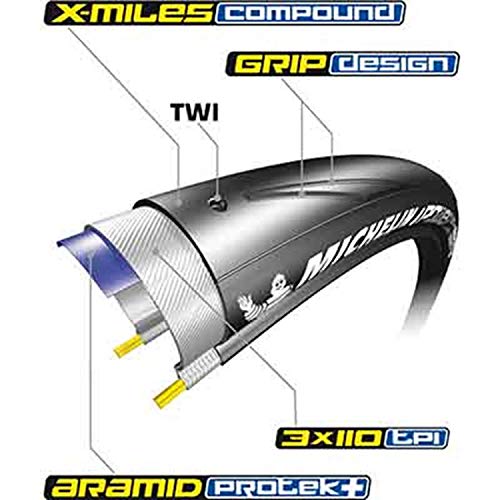 Michelin MTR805 Power endurance, 700x25 (25-622), Negro/Azul