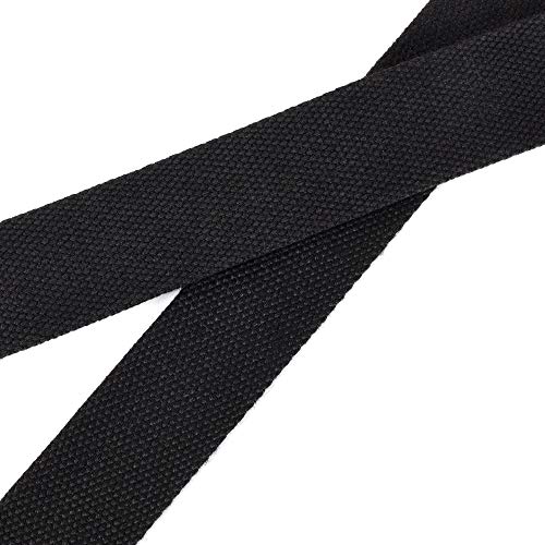 Mile High Life Cinturón de tela de lona Ajustable Hebilla de níquel plateada cepillada (Negro)