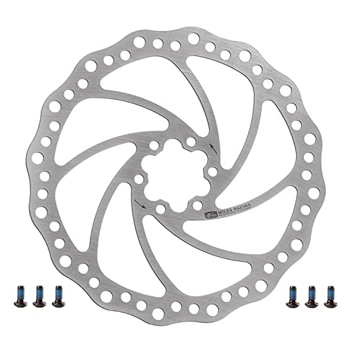 Miles Racing - Disque de frein de vélo en acier inoxydable pour l'utilisation de garnitures de frein organiques, semi-métalliques et frittés, 203 mm